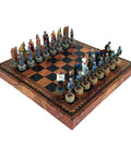 TROY BATTLE Chess Set + Checker