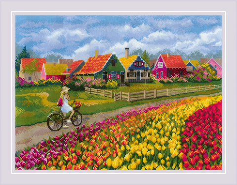 Tulip Field. Cross Stitch kit by RIOLIS Ref. no.: 2148