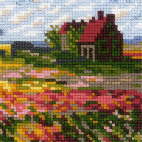 Tulip Fields after C. Monet's Painting - Cross Stitch Kit from RIOLIS Ref. no.:1643