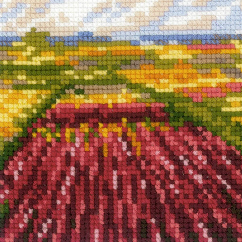 Tulip Fields after C. Monet's Painting - Cross Stitch Kit from RIOLIS Ref. no.:1643