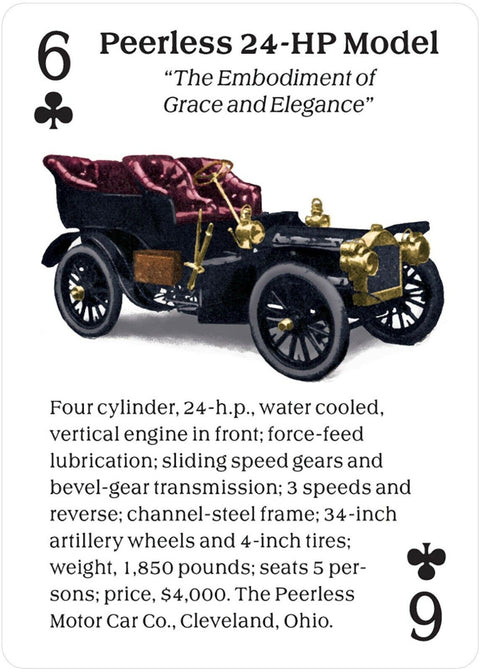 Turn Of The Century Motor Cars Playing Cards Us Games Systems