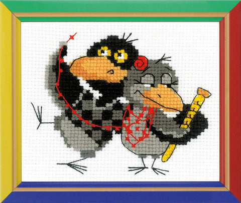 Two Ravens - Cross Stitch Kit from RIOLIS Ref. no.:HB153