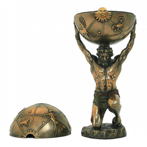 Atlas Titan Bronze Resin Statue