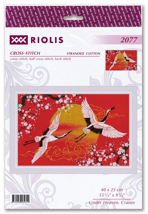 Under Heaven. Cranes. Cross Stitch kit by RIOLIS Ref. no.: 2077