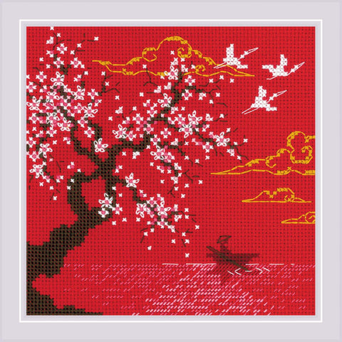 Under Heaven. Lake. Cross Stitch kit by RIOLIS Ref. no.: 2079