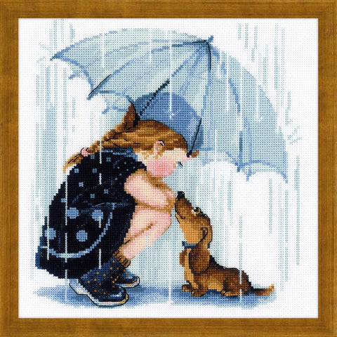 Under My Umbrella cross stitch kit by RIOLIS Ref. no.: 1720