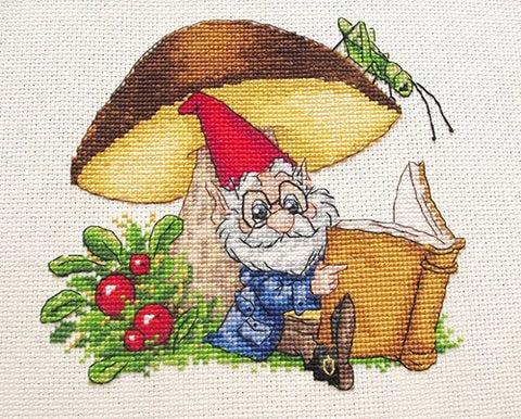 Under the Mushroom SK62 cross stitch kit by Merejka