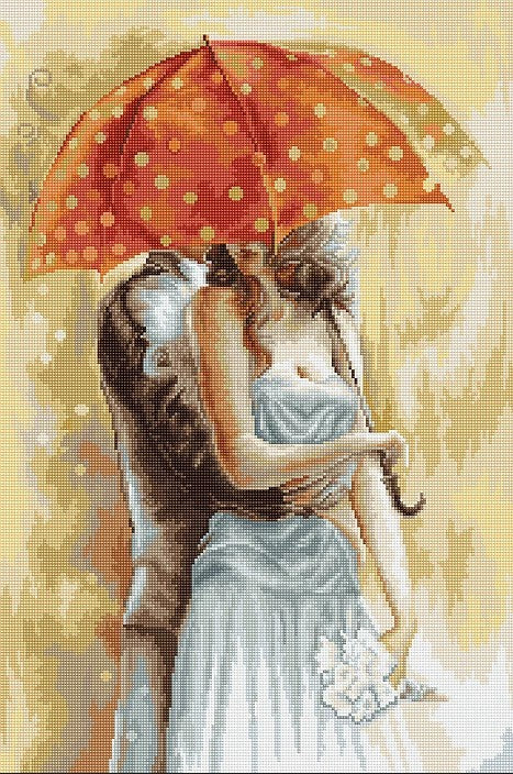 Under Umbrella 2 SG555 - Cross Stitch Kit by Luca-s