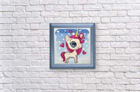 Unicorn in Love 20х20 Diamond Painting Set Cs2530