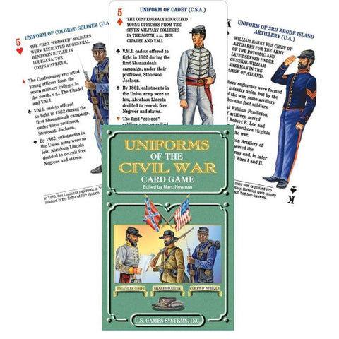 Uniforms of the Civil War playing card game