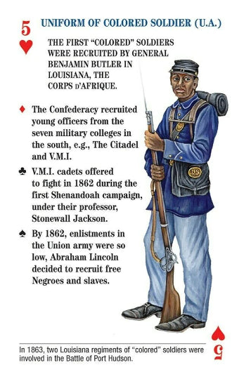Uniforms of the Civil War playing card game