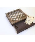 Metal Chess Pieces with Unique Wooden/Aluminium/Ecoleather Chessboard
