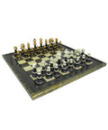 UNIQUE Solid Brass/Wood/Gold and Silver Chess Set
