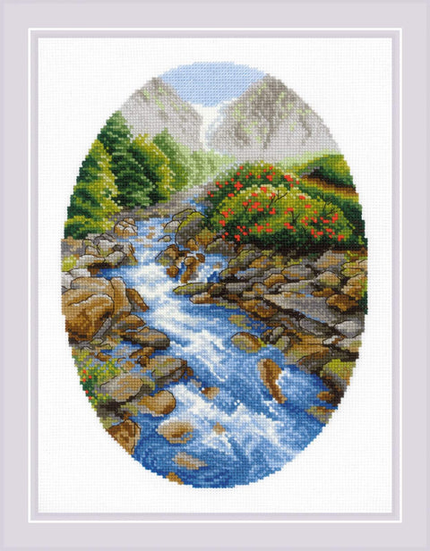 Upstream cross stitch kit by RIOLIS Ref. no.: 1960