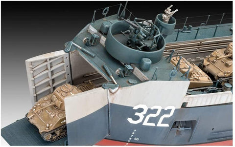 US Navy Landing Ship Medium (with 40 mm gun) - Plastic Modelling Kit By Revell