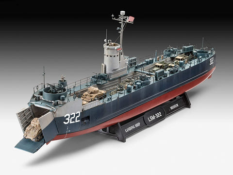 US Navy Landing Ship Medium (with 40 mm gun) - Plastic Modelling Kit By Revell