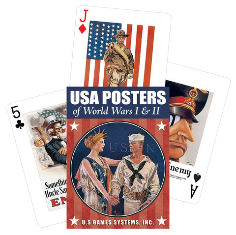 USA Posters Of World Wars I And II playing cards Us Games Systems