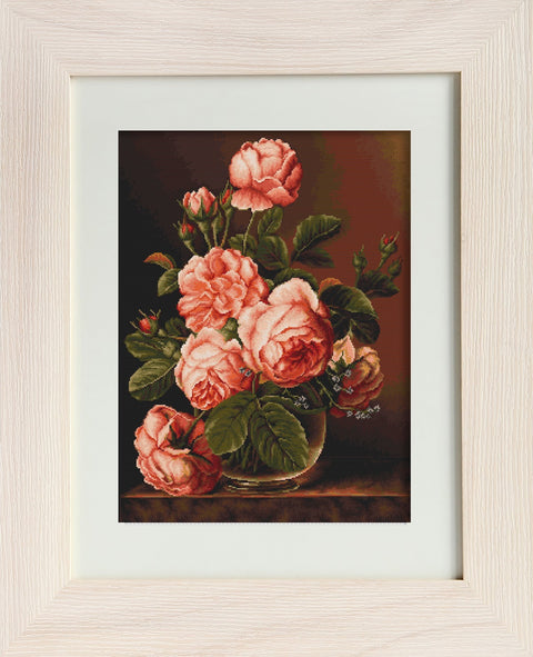 Vase of roses SG488 - Cross Stitch Kit by Luca-s