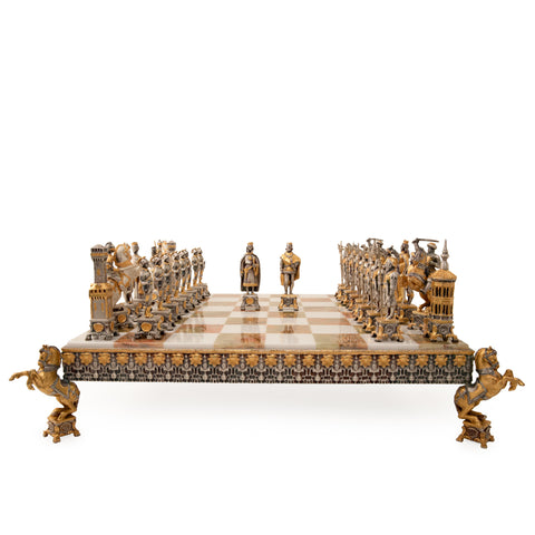 Vaticans vs Lansquenets: Ultra Luxurious Onyx/Bronze Chess Set