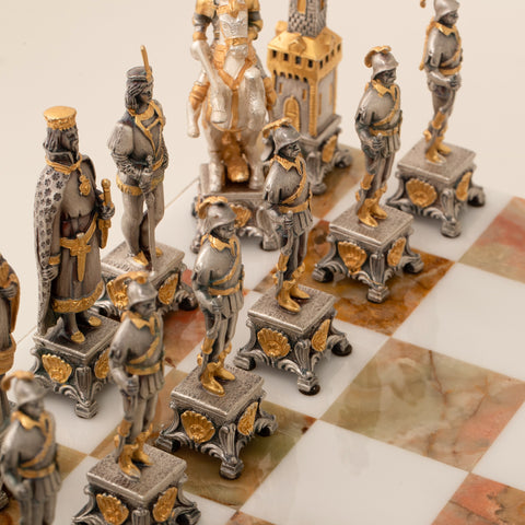 Vaticans vs Lansquenets: Ultra Luxurious Onyx/Bronze Chess Set