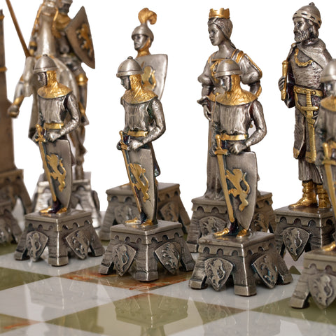 Venetian Chess Set in the Medioeval Period - Finished in 24k Gold