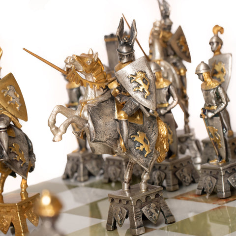 Venetian Chess Set in the Medioeval Period - Finished in 24k Gold