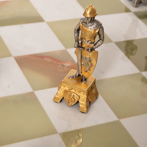 Venetian Chess Set in the Medioeval Period - Finished in 24k Gold