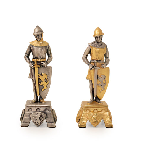 Venetian Set in the Medioeval Period: Chess Set Finished in Real 24k Gold