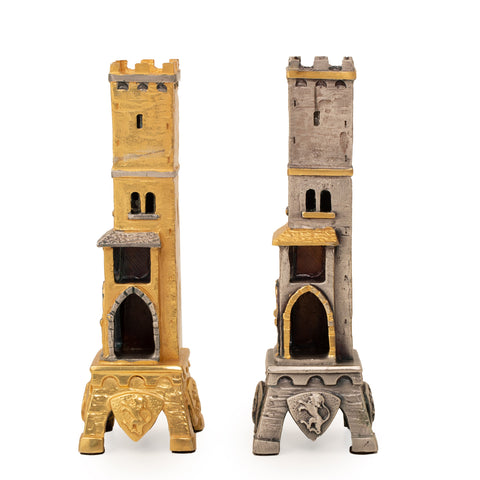 Venetian Set in the Medioeval Period: Chess Set Finished in Real 24k Gold