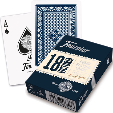 Fournier Victoria 18 poker cards (Blue)