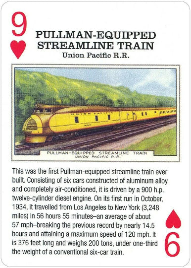 Vintage Railroad playing cards