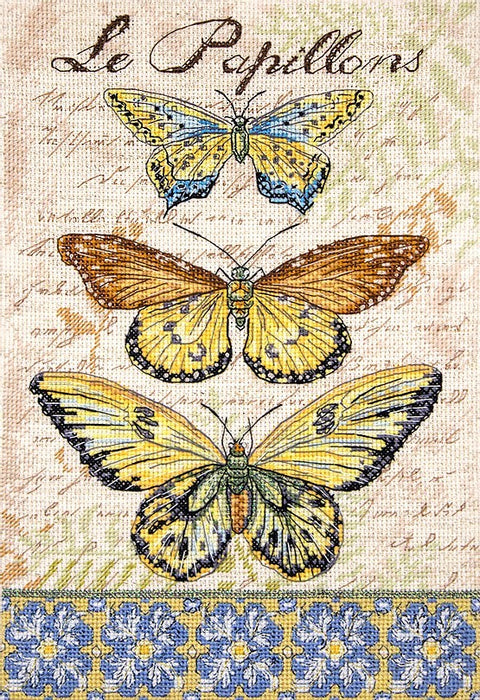 Vintage Wings-Le Papillons SLETI975 - Cross Stitch Kit