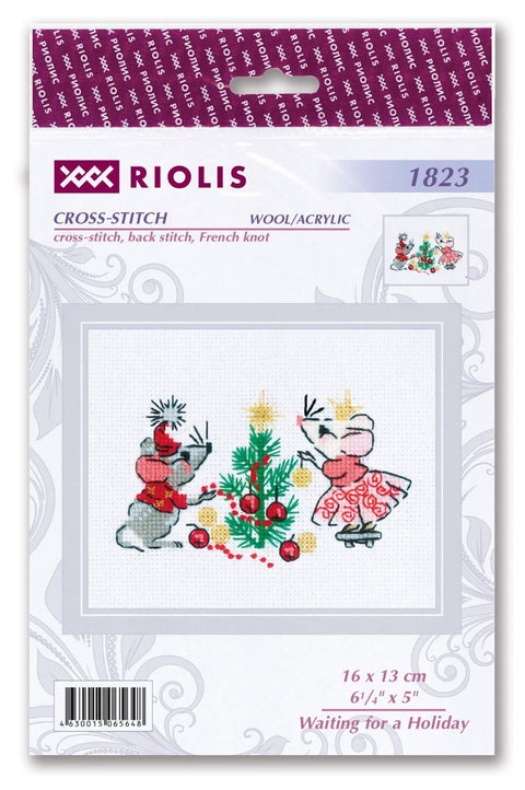 Waiting for a Holiday cross stitch kit by RIOLIS Ref. no.: 1823