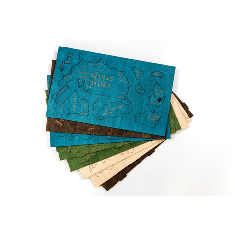 Wall Decoration: Wooden Map Multilevel Multicolor XXL (100х181сm)