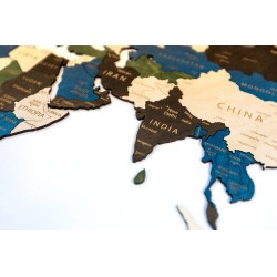 Wall Decoration: Wooden Map One-Level Multicolor XL (72х130 сm)