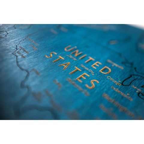Wall Decoration: Wooden Map One-Level Multicolor XL (72х130 сm)