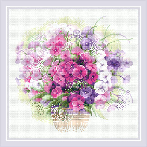 Watercolor Phlox diamond mosaic kit by RIOLIS Ref. no.: AM0053