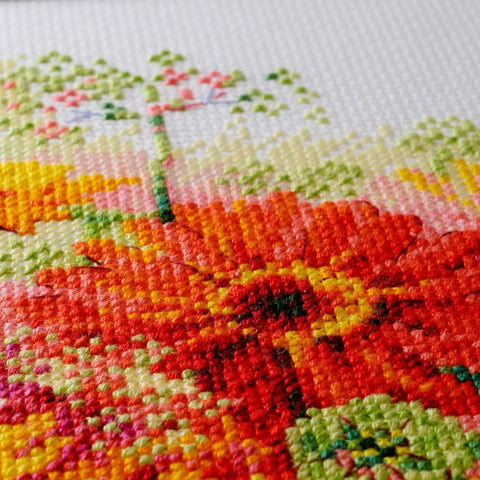 Watercolour Gerberas - Cross Stitch Kit from RIOLIS Ref. no.:1485