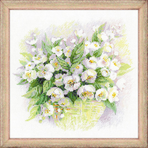 Watercolour Jasmine - Cross Stitch Kit from RIOLIS Ref. no.:1467