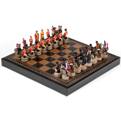 WATERLOO BATTLE: Unique & Detailed Hand Painted Chess Set