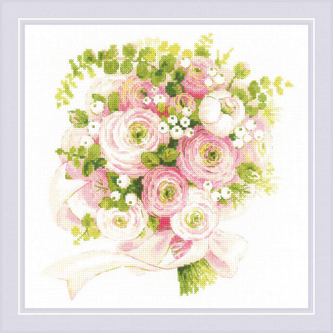 Wedding Bouquet cross stitch kit by RIOLIS Ref. no.: 1867