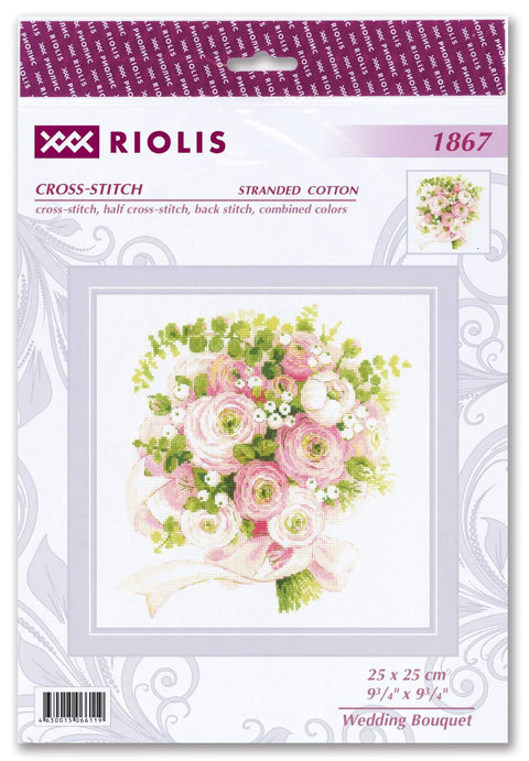 Wedding Bouquet cross stitch kit by RIOLIS Ref. no.: 1867