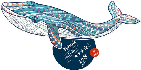 Whale - unique WOODEN puzzle 178 pcs