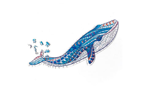 Whale - unique WOODEN puzzle 178 pcs