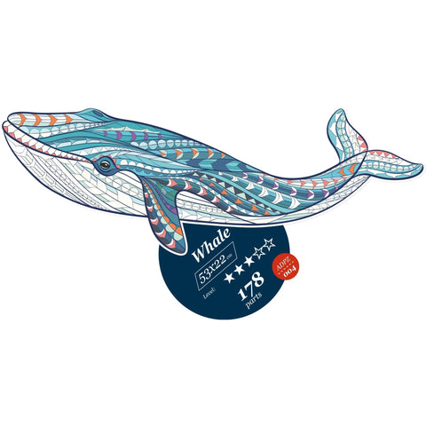 Whale - unique WOODEN puzzle 178 pcs