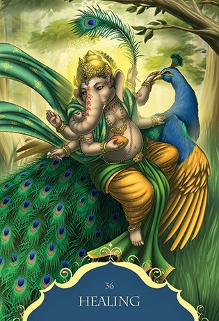 Whispers of Lord Ganesha Oracle Cards Blue Angel