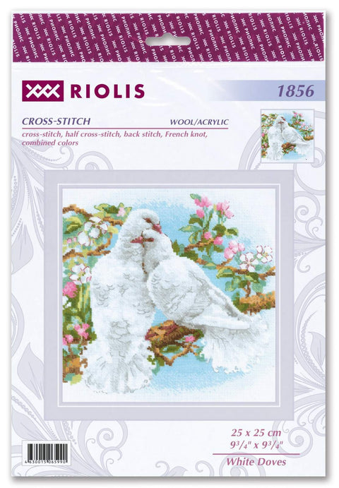 White Doves cross stitch kit by RIOLIS Ref. no.: 1856