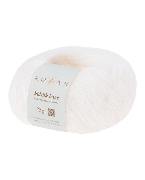 Rowan Kidsilk Haze Yarn – White 612 – Lace Weight Mohair Silk Knitting & Crochet Yarn – Kidsilk Haze Series