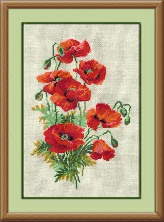 Wild Poppies  - Cross Stitch Kit from RIOLIS Ref. no.:808