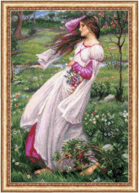 Windflowers after J. W. Waterhouse's Painting - Cross Stitch Kit from RIOLIS Ref. no.:100/055